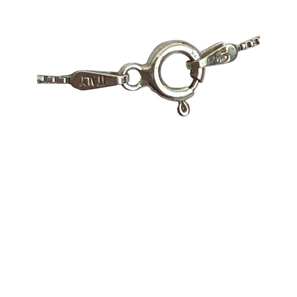 Vintage Sterling Silver Clipper Ship Pendant Necklace Box Chain 18" Estate 5.10g - Picture 4 of 6